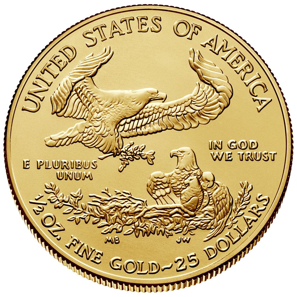 2021 1/2 oz American Gold Eagle Coin BU