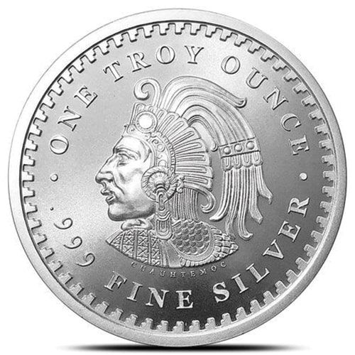 1 oz Aztec Calendar Silver Round