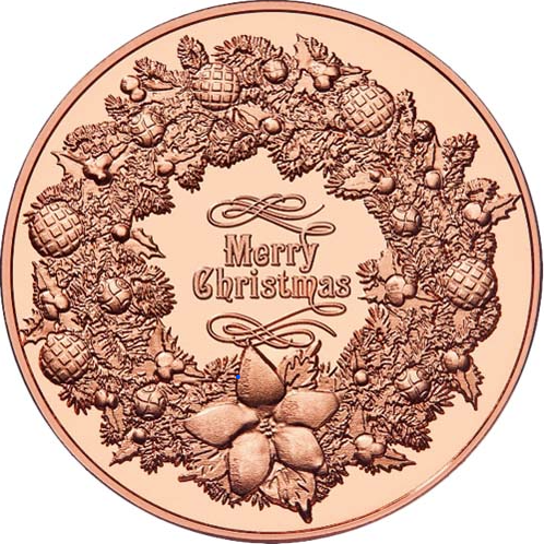 Christmas\u0020Wreath\u00201\u0020oz\u0020Copper\u0020Round\u0020\u002D\u0020Osborne\u0020Mint