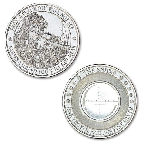 1 oz Sniper Silver Round