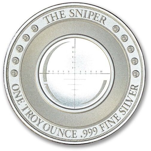 1 oz Sniper Silver Round