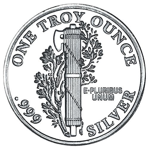 1 oz Mercury Dime Silver Round