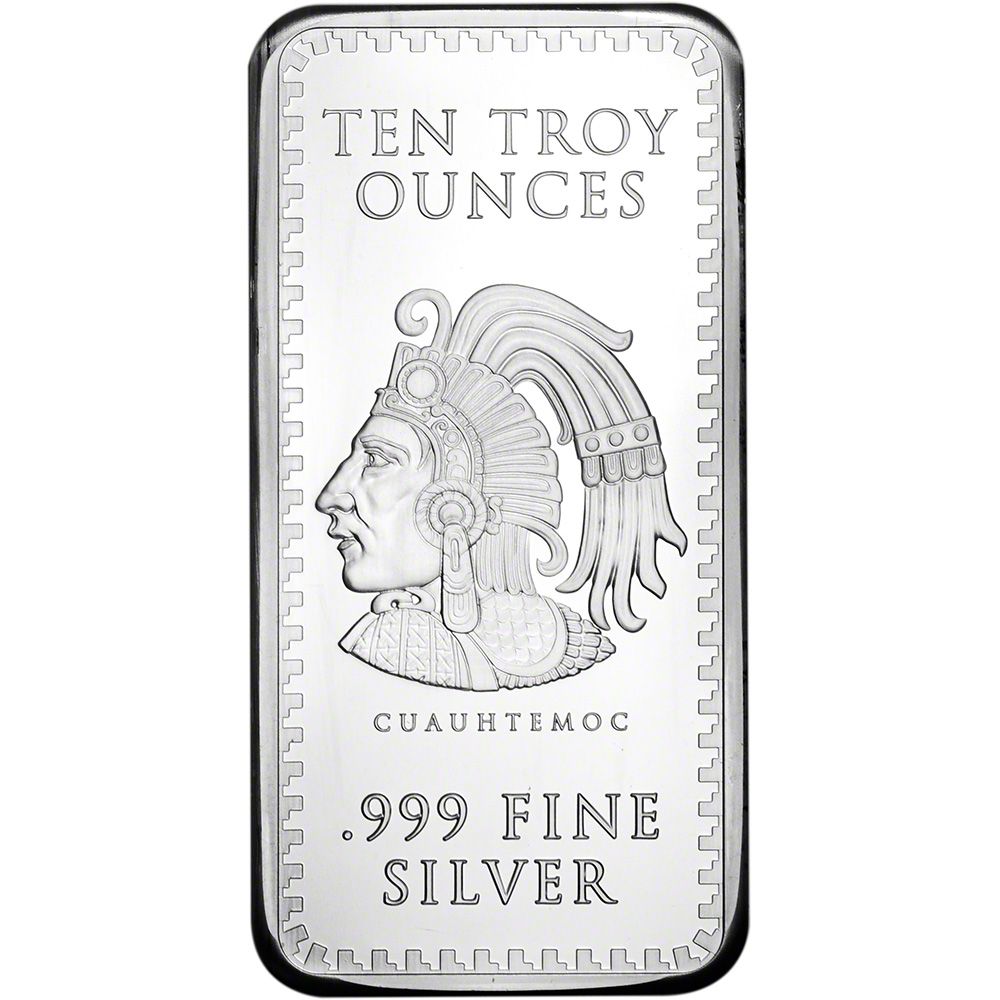 10 oz Aztec Calendar Silver Bar