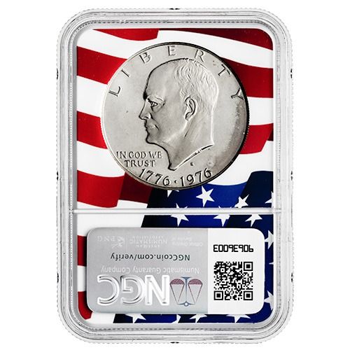 Buy 1776-1976 NGC GEM Proof 40% Silver Eisenhower Dollar Coin