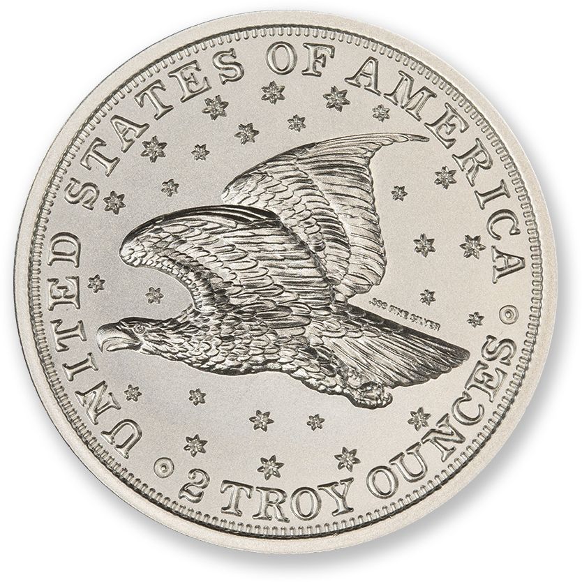 2 oz 1836 Gobrecht Dollar Tribute Silver Round
