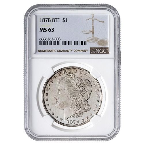 1878\u0020NGC\u0020MS\u002D63\u0020Morgan\u0020Silver\u0020Dollar\u0020Coin\u0020\u002D\u00208\u0020Tail\u0020Feathers\u0020