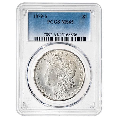 1879\u002DS\u0020PCGS\u0020MS\u002D65\u0020Morgan\u0020Silver\u0020Dollar\u0020Coin