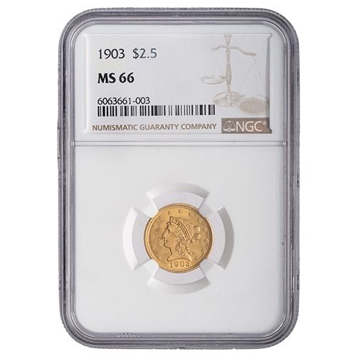 1903\u0020NGC\u0020MS\u002D66\u0020\u00242.50\u0020Liberty\u0020Quarter\u0020Eagle\u0020Gold\u0020Coin