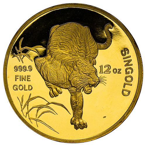 Buy 1986 12 oz Singapore Year of the Tiger Singold Proof