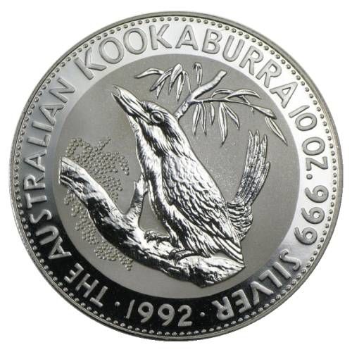 1992\u002010\u0020oz\u0020Australian\u0020Kookaburra\u0020Silver\u0020Coin