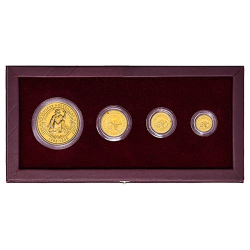 1996 Australian Gold Nugget Proof 4-Coin 10th Anniversary Set