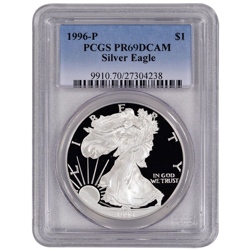1996\u0020PCGS\u0020PR\u002D69\u00201\u0020oz\u0020American\u0020Silver\u0020Eagle\u0020Proof\u0020Coin