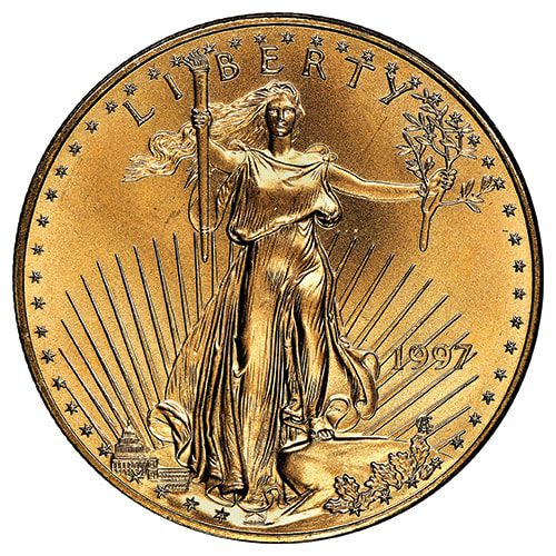 1997\u00201\u0020oz\u0020American\u0020Gold\u0020Eagle\u0020Coin\u0020BU