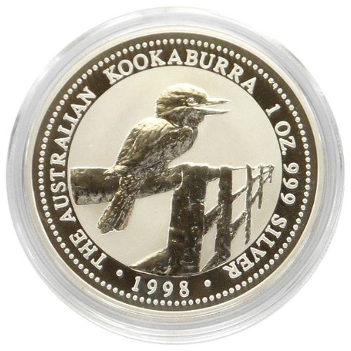 1998\u00201\u0020oz\u0020Australian\u0020Kookaburra\u0020Silver\u0020Coin