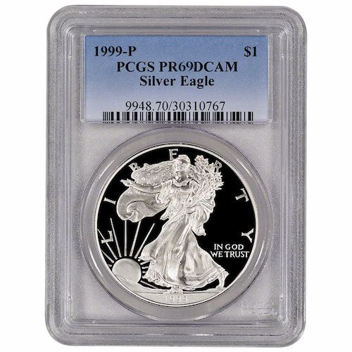 1999\u0020PCGS\u0020PR\u002D69\u00201\u0020oz\u0020American\u0020Silver\u0020Eagle\u0020Proof\u0020Coin