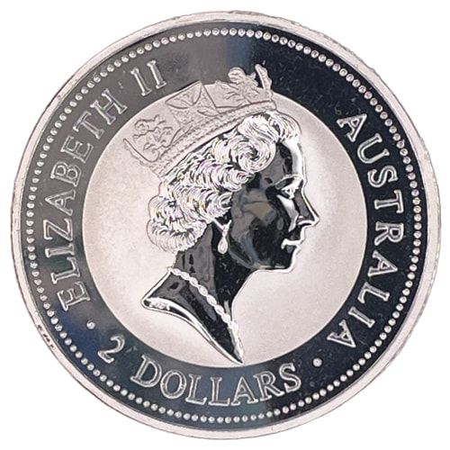 1996 2 oz Australian Kookaburra Silver Coin