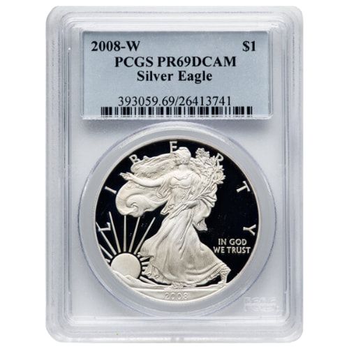 2008\u0020PCGS\u0020PR\u002D69\u00201\u0020oz\u0020American\u0020Silver\u0020Eagle\u0020Proof\u0020Coin