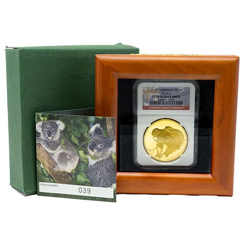 2010\u0020NGC\u0020PF\u002D70\u00202\u0020oz\u0020Australian\u0020Koala\u0020Proof\u0020Gold\u0020Coin\u0020with\u0020Box\u0020and\u0020COA