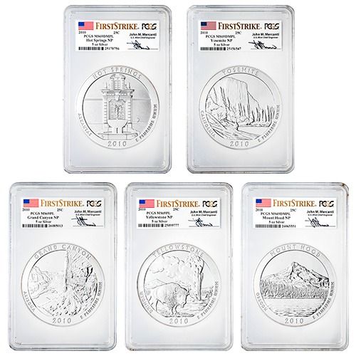 2010\u0020PCGS\u0020MS\u002D69\u0020First\u0020Strikes\u0020DMPL\u00205\u0020oz\u0020America\u0020The\u0020Beautiful\u0020Silver\u00205\u002DCoin\u0020Set\u0020\u002D\u0020John\u0020Mercanti\u0020Signature\u0020Label
