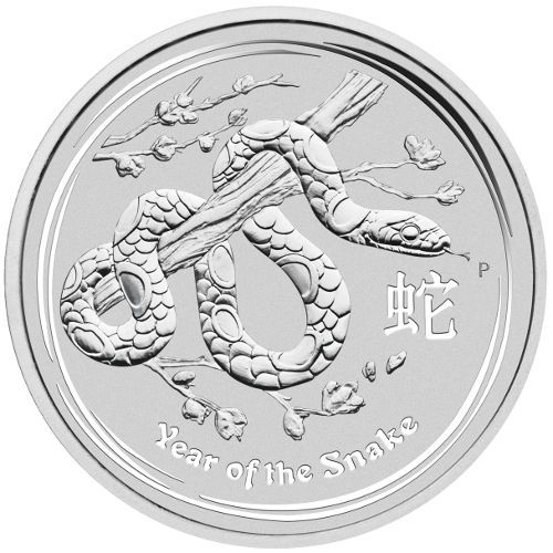 2013 1 oz Year of the Snake Silver Coin - Lunar Series