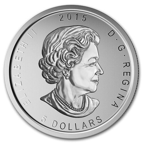 2015 1 oz Silver Great Horned Owl | RCM Birds of Prey Series