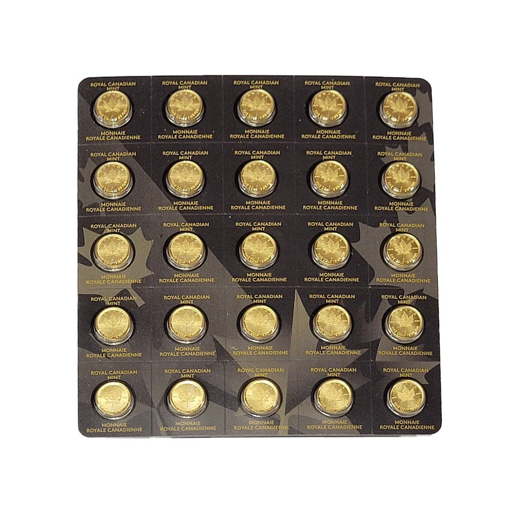 1 Gram Gold Maple Leaf Coin (Maplegram25™) - In Assay Card, 9999 Fine Gold
