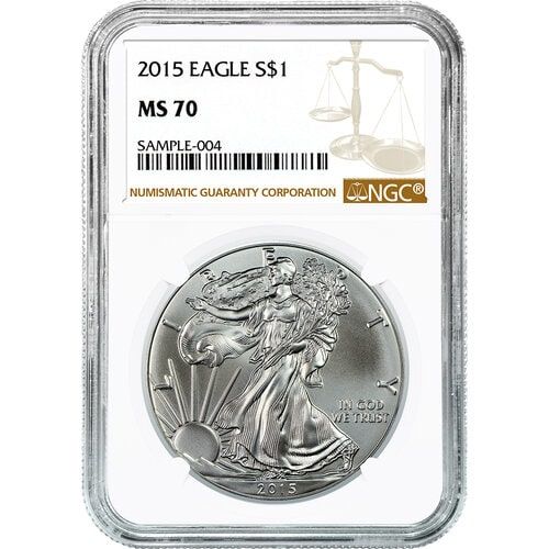 2015\u0020NGC\u0020MS\u002D70\u0020American\u0020Silver\u0020Eagle\u0020Coin\u0020\u0028Brown\u0020Label\u0029