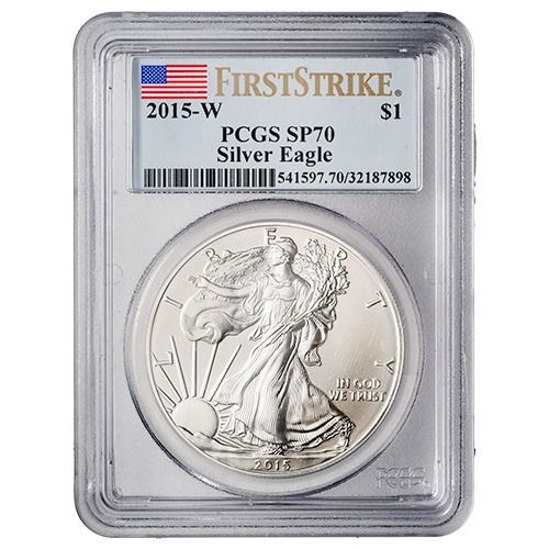 2015\u002DW\u0020PCGS\u0020SP\u002D70\u0020First\u0020Strike\u00201\u0020oz\u0020American\u0020Silver\u0020Eagle\u0020Burnished\u0020Coin