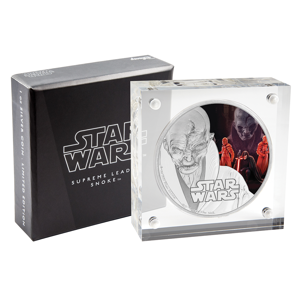 2017 Star Wars The Last Jedi Supreme Emperor Snoke 1 oz Silver Proof Coin