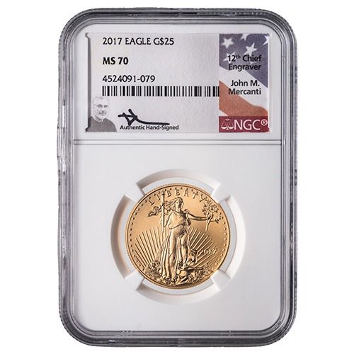 2017\u0020NGC\u0020MS\u002D70\u00201\u002F2\u0020oz\u0020American\u0020Gold\u0020Eagle\u0020Coin\u0020\u002D\u0020John\u0020Mercanti\u0020Label