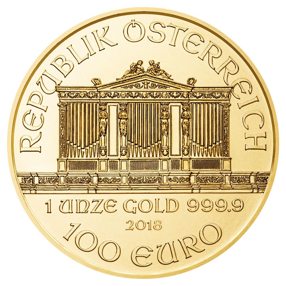 2018 1 oz Gold Austrian Philharmonic Coin BU