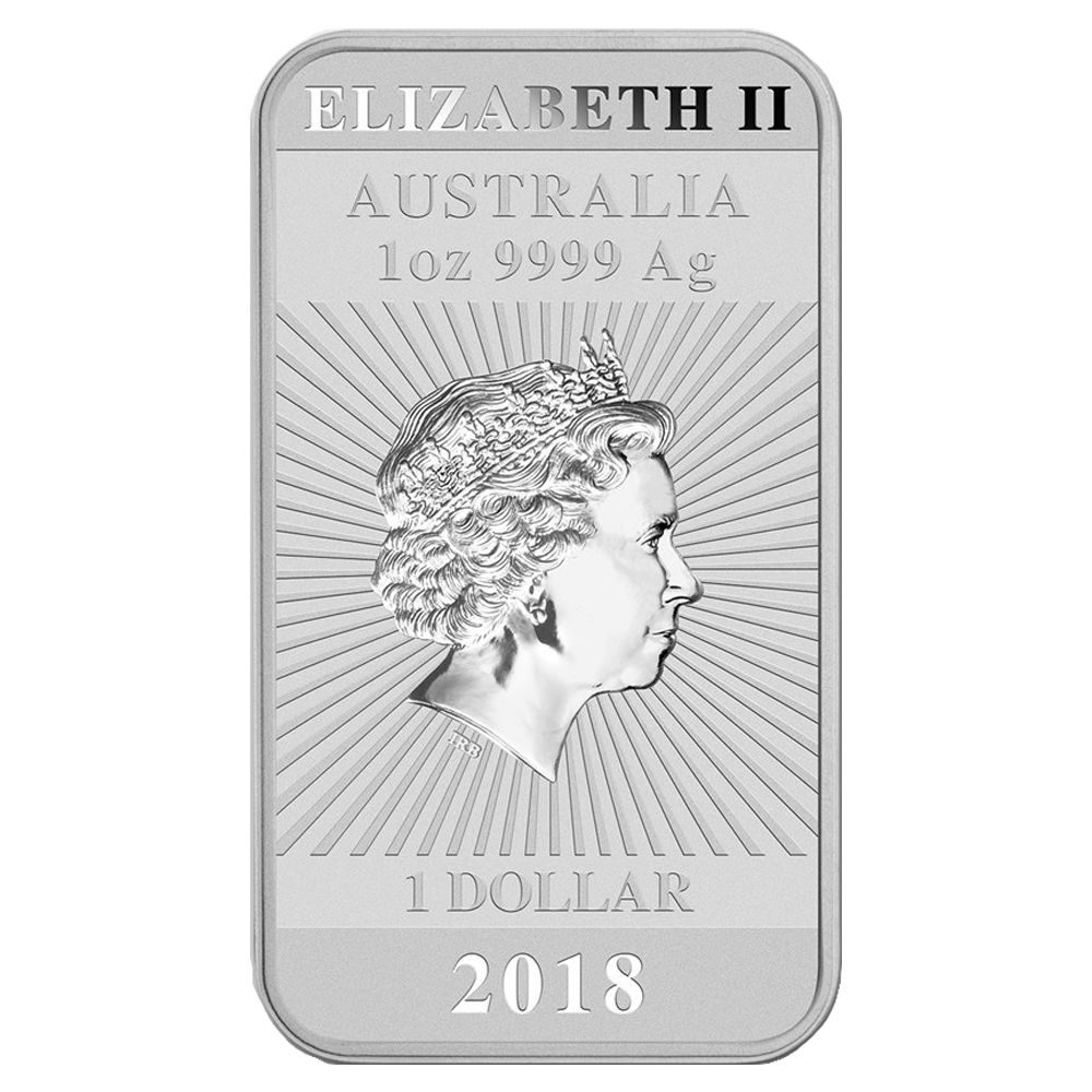 2018 Perth Mint Dragon Silver Bar Coin 1 oz