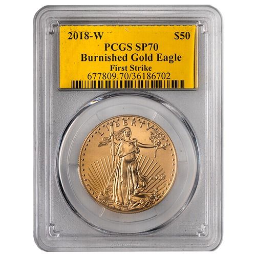 2018\u002DW\u0020PCGS\u0020SP\u002D70\u0020First\u0020Strikes\u00201\u0020oz\u0020American\u0020Gold\u0020Eagle\u0020Burnished\u0020Coin\u0020\u002D\u0020Gold\u0020Foil\u0020Label