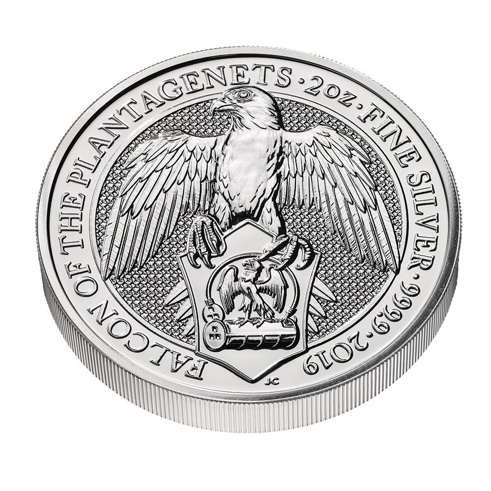 Buy 2019 2 oz Queen's Beasts Falcon of the Plantagenets Silver