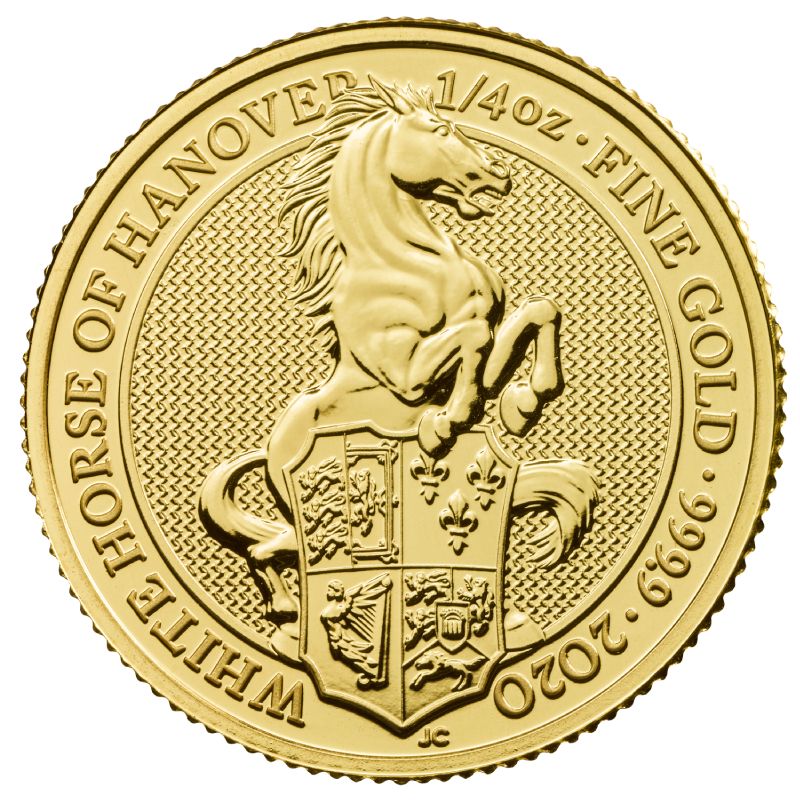 2020\u00201\u002F4\u0020oz\u0020Queen\u0027s\u0020Beasts\u0020White\u0020Horse\u0020of\u0020Hanover\u0020Gold\u0020Coin
