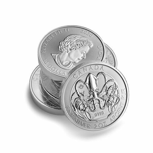 2020 2 oz Canadian Kraken Silver Coin -Creatures of the North