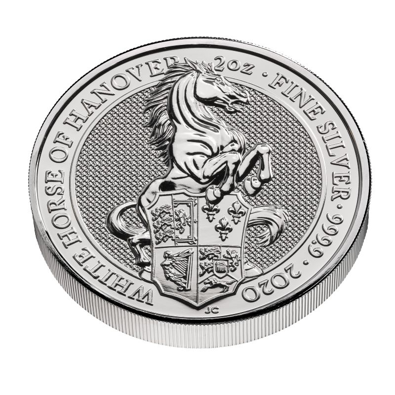 Buy 2020 2 oz Queen's Beasts White Horse of Hanover Silver Coin