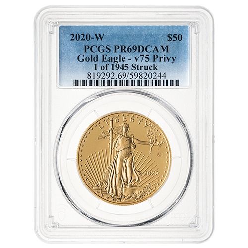 2020\u002DW\u0020PCGS\u0020PR\u002D69\u00201\u0020oz\u0020American\u0020Gold\u0020Eagle\u0020Proof\u0020Coin\u0020\u002D\u0020V75\u0020Privy\u0020Mark