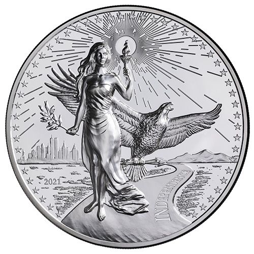 2021\u002010\u0020oz\u0020American\u0020Virtues\u0020Independence\u0020Proof\u0020Silver\u0020Medallion\u0020