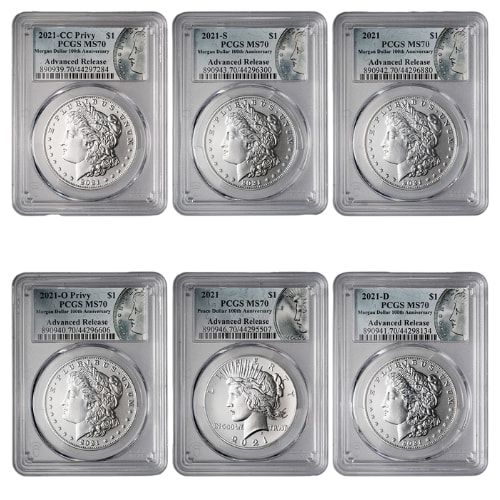 2021\u0020PCGS\u0020MS\u002D70\u0020Advance\u0020Releases\u0020Morgan\u0020and\u0020Peace\u0020Dollar\u0020Silver\u00206\u002DCoin\u0020Set\u0020\u002D\u0020Morgan\u0020and\u0020Peace\u0020Labels