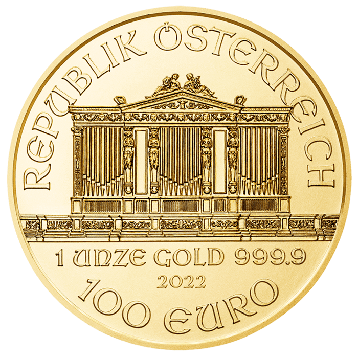 2022 1 oz Austrian Gold Philharmonic Coin BU