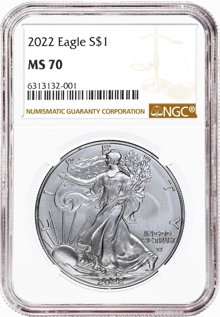 2022\u0020NGC\u0020MS\u002D70\u0020American\u0020Silver\u0020Eagle\u0020Coin\u0020\u0028Brown\u0020Label\u0029