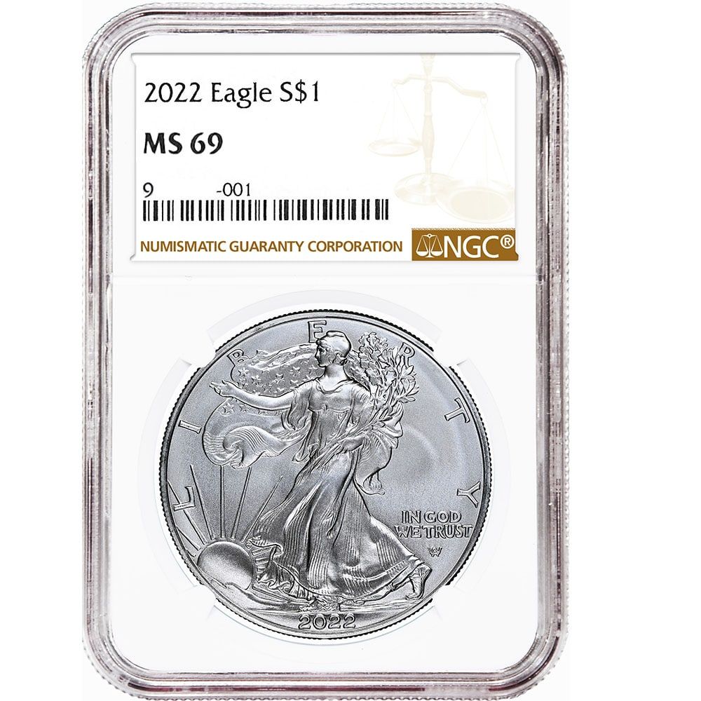 2022\u0020NGC\u0020MS\u002D69\u0020American\u0020Silver\u0020Eagle\u0020Coin\u0020\u0028Brown\u0020Label\u0029