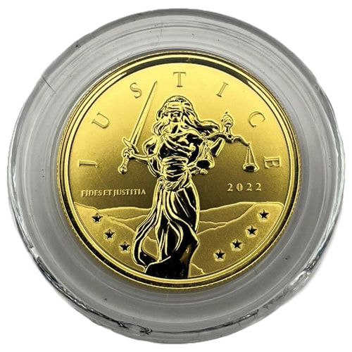 2022\u00201\u0020oz\u0020Lady\u0020Justice\u0020Gold\u0020Coin