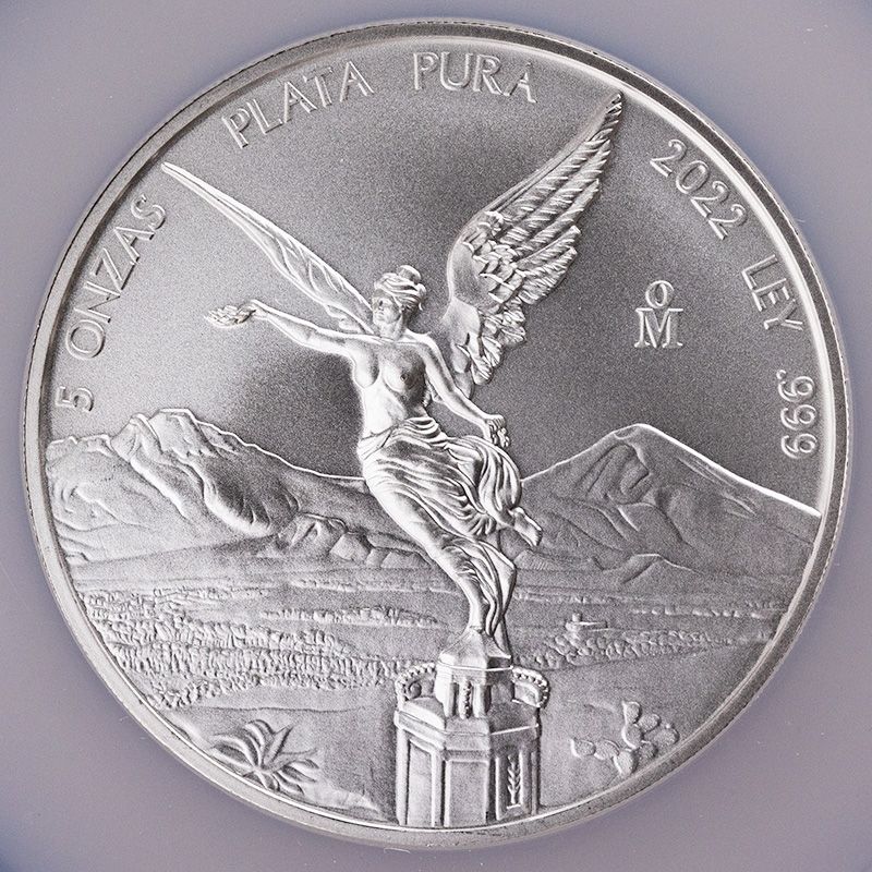 Buy 2022 NGC MS-70 5 oz Mexican Silver Libertad Coin - SD Bullion
