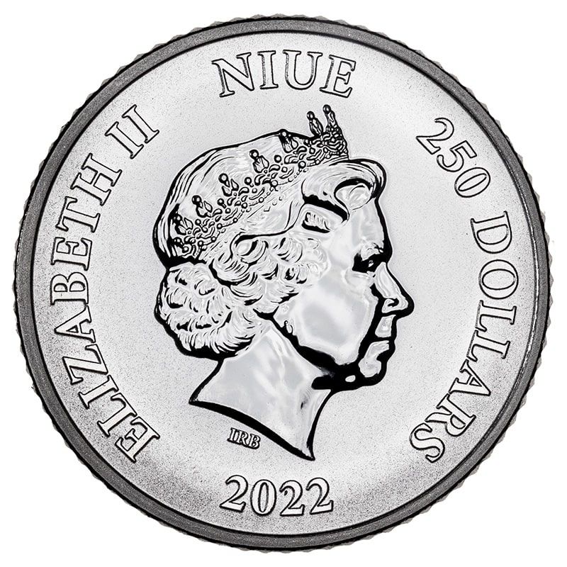 2022 1 oz Roaring Lion Reverse Proof Platinum Coin - COA #10
