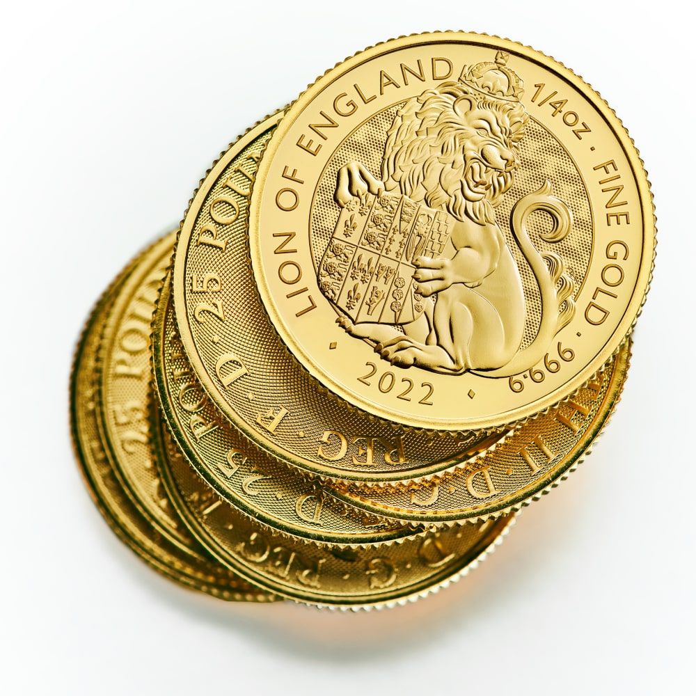 Buy 2022 1/4 oz Tudor Beasts Lion of England Gold Coin | SD