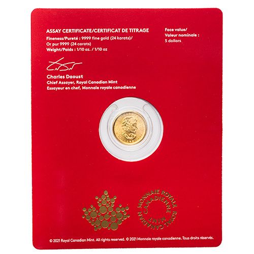 2022 1/10th oz Treasured Gold Maple Leaf Coin - Year of the Tiger Special Package