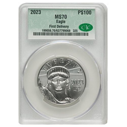 2023\u00201\u0020oz\u0020American\u0020Platinum\u0020Eagle\u0020Coin\u0020CAC\u0020MS\u002D70\u0020First\u0020Delivery\u0020