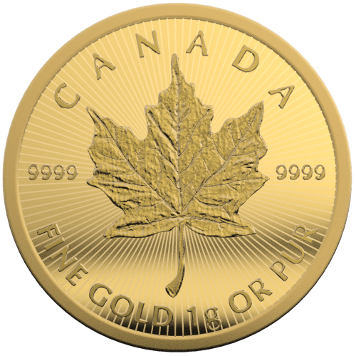 Buy 2023 25 x 1 Gram Canadian Gold Maplegram25 Coin Sheets
